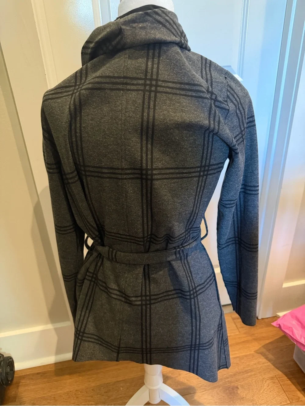 Ruti Black and Gray Open-Front multi-wear Draped Cardigan